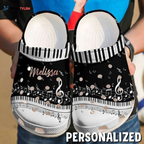 Music Personalized Piano Sheet Classic Clogs Shoes