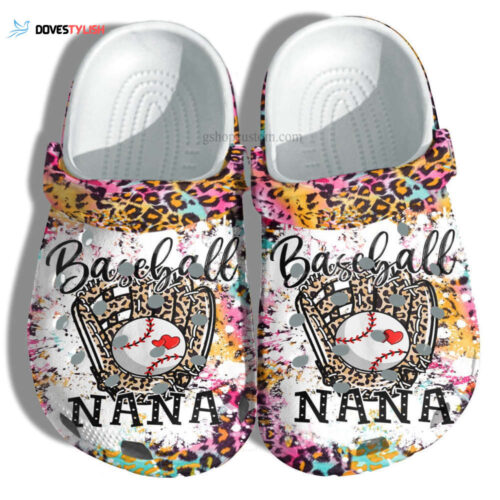 Nana Baseball Leopard Skin Shoes Customize Name Grandma – Baseball Hippie Shoes Croc Clogs Mother Day