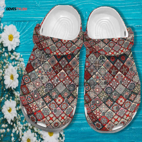 Native Boho Vintage Shoes Gift Mother Day 2022- Native Girl Boho Style Shoes Croc Clogs