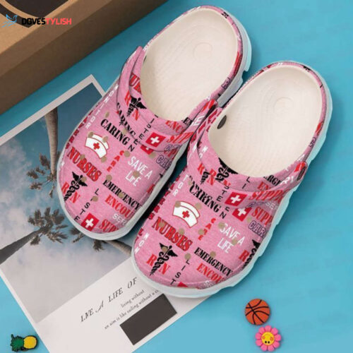 Cool Flamingo Breast Cancer Awareness Clogs Shoes Gifts Women Girls