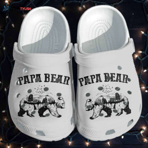 Papa Bear Shoes – Camping Dad Bear clogs Men Grandpa