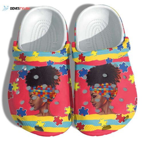 Peace Black Women Autism Awareness clogs Shoes Gifts Women Girls