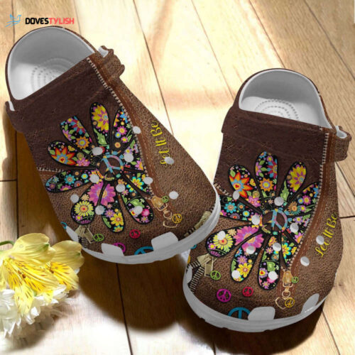 Peace Hippie Sunflower Shoes – Let It Be Crocbland Clogs Gifts Children