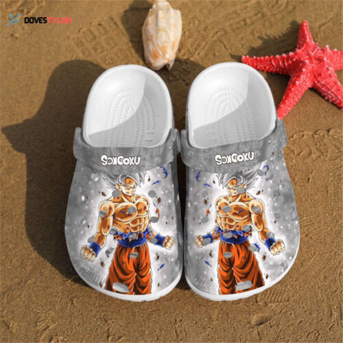 Personalised Songoku Art Custom Dragon ball Rubber Crocs Crocband Clogs Comfy Footwea