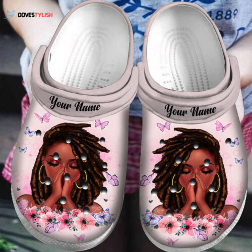 Personalized Black Girl African American Classic Clogs Shoes