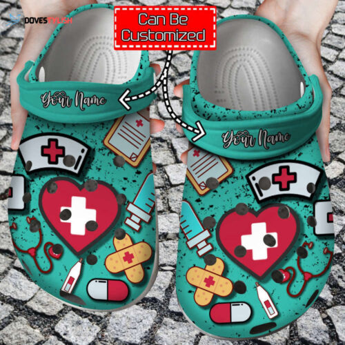 Personalized Clogs Shoes With Symbols Nurse