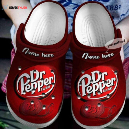 Personalized Name Dr Pepper Soda Pop Shoes Clogs