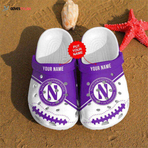Personalized Northwestern Wildcats NCAA Division for lover Rubber Crocs Crocband Clogs Comfy Footwea
