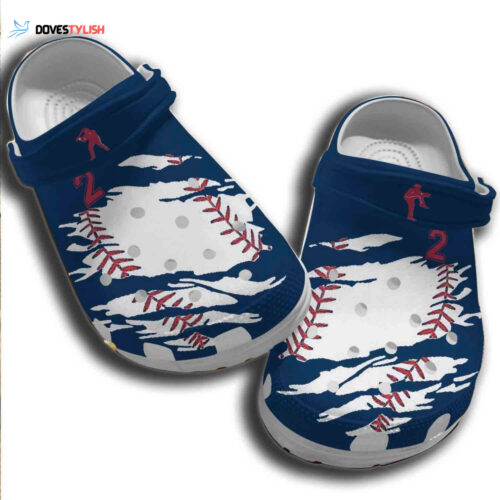 Personalized Number Baseball Player Shoes Clogs
