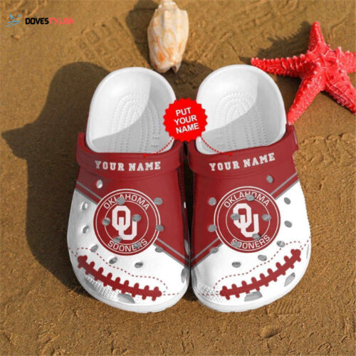 Personalized Oklahoma Sooners Crocs NCAAF Teams Big 12 Crocs Shoes Clogs Comfy Footw