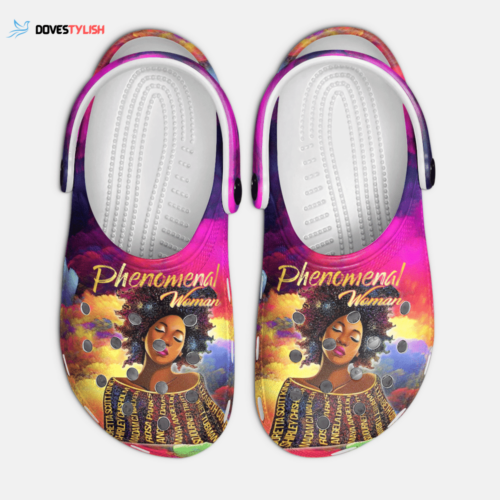 Phenomenal Woman Art African American Classic Clogs Shoes