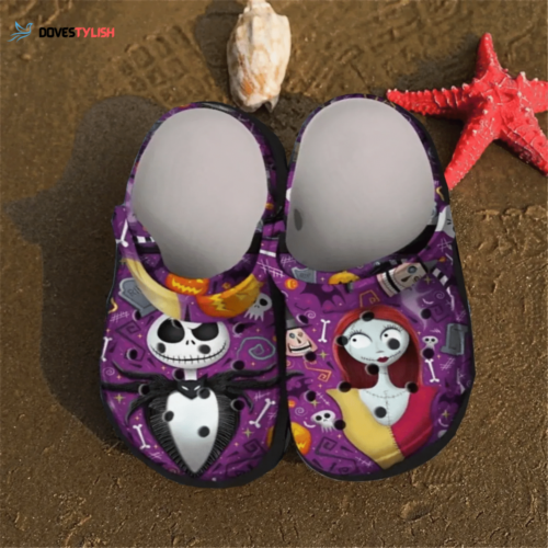 The Nightmare Before Christmas Printed Rubber Crocs Crocband Clogs Comfy Footwear TL9