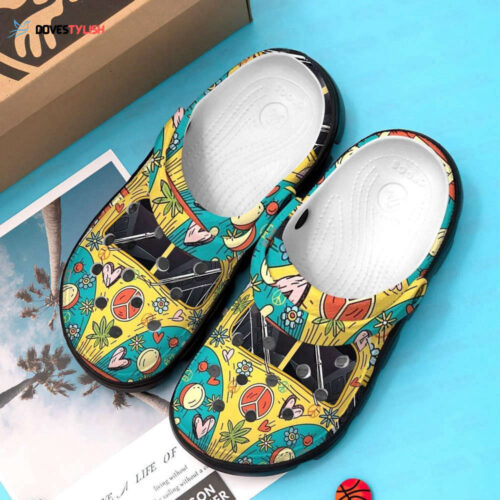 Yellow Hippie Car Shoes Crocbland Clogs Gifts Kids Children