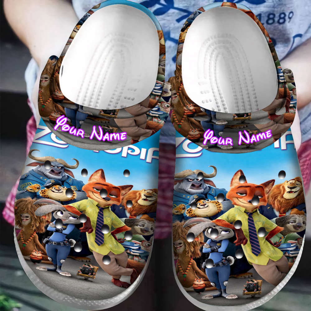Zootopia Poster 2 Personalized Name Crocs Clogs Shoes Comfortable For ...