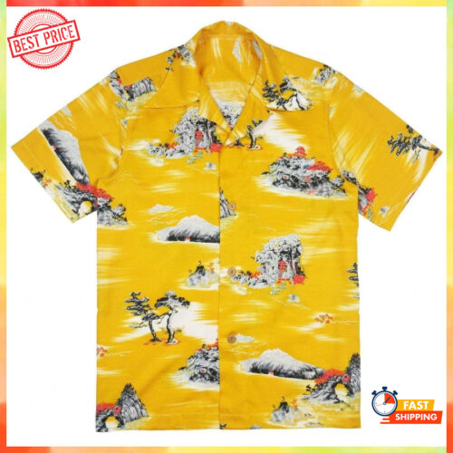 Custom Rat Fink Button Shirt Hot Rod Unisex Hawaiian Shirt All Size Orange