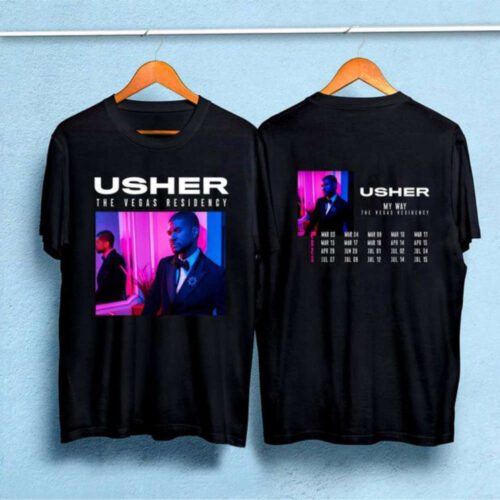Usher My Way The Vegas Residency Tour 2023 T-Shirt, Usher Tour 2023 T-Shirt