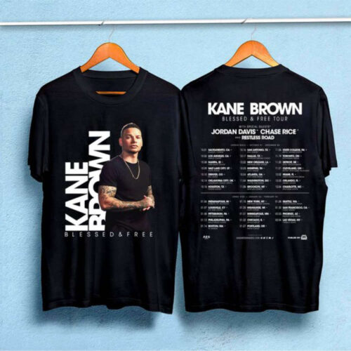 Kane Brown Blessed and Free Tour T-Shirt, Vtg Style Kane Brown Shirt, Kane Brown Shirt