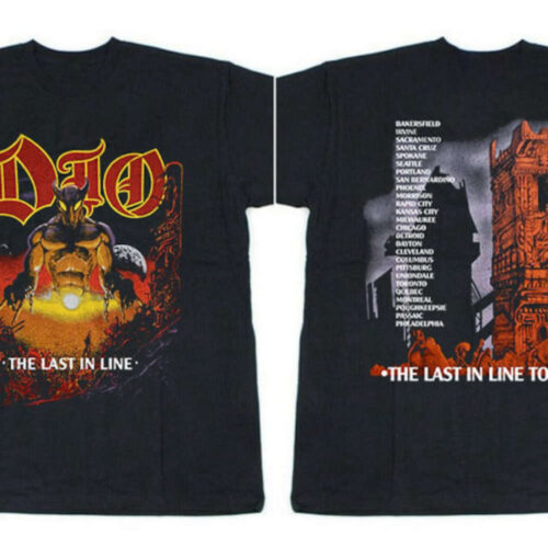 Dio Last In Line Tour VTG 80s T Shirt, Vtg Concert Tour T-Shirt, Heavy Metal Rock Band Concert T-Shirt