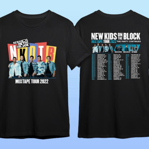 New Kids on The Block NKOTB Mixtape Tour 2022 Double Sided Shirt
