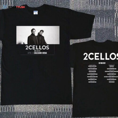 2CELLOS Dedicated US Tour 2022 T-Shirt, 2CELLOS 2022 Tour Shirt