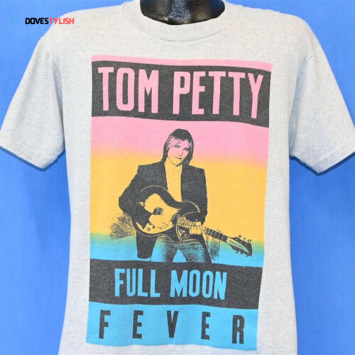 80s Tom Petty and the Heartbreakers Full Moon Fever Tour Rock Concert t-shirt