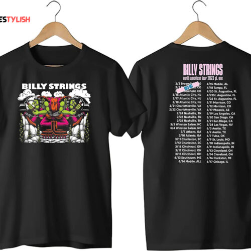 Billy Strings North American Tour 2023 Shirt Billy Strings Tour Double Sided Shirt Tour 2023
