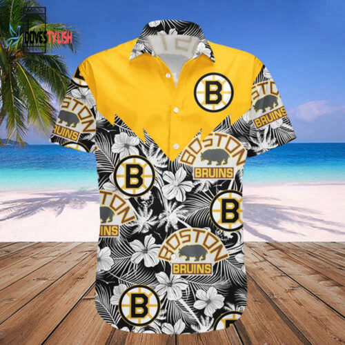 Boston Bruins Hawaiian Shirt Hockey Team Tropical Seamless Beach Shirt Summer
