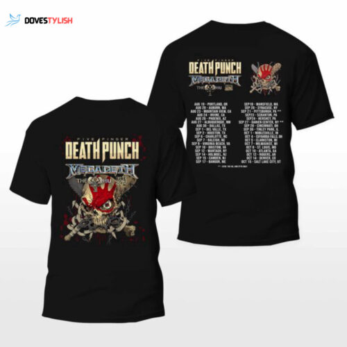five finger death punch tour 2022 Double sided tshirt