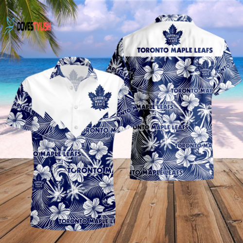 Hockey Toronto Maple Leafs Tropicial Flowers Summer Beach Hawaiian Shirt