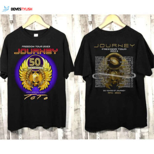Journey Freedom Tour 2023 Shirt, Journey 50th Anniversary Shirt, Journey Tour 2023 Shirt