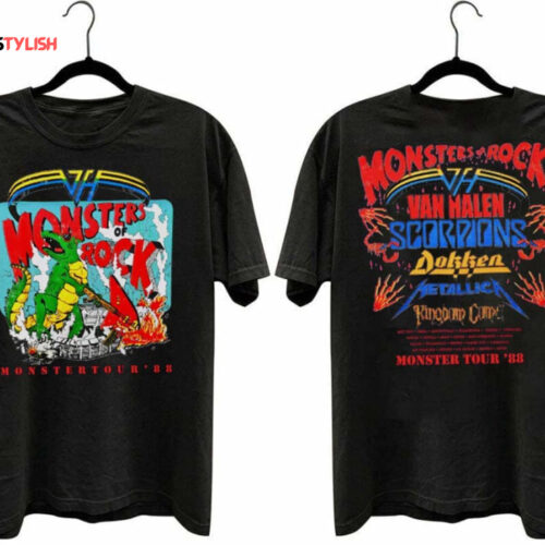 Monster Of Rock Shirt, Vintage 1988 Monster Of Rock Tour Concert Shirt