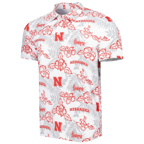 Nebraska Polo Shirt For Men Huskers Tropical Hawaiian Shirt Quick Dry Fabric