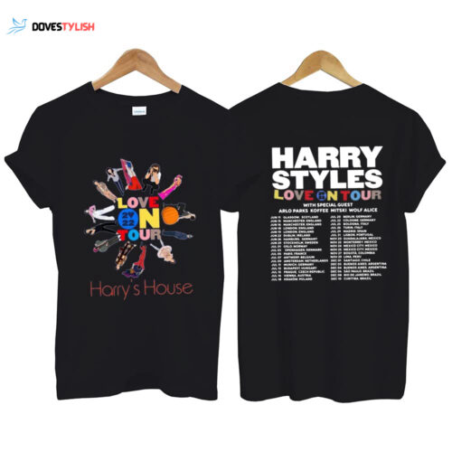 One Direction Shirt, Styles Fine Harry Line Shirt, 2022 Tour Double Sided Shirt