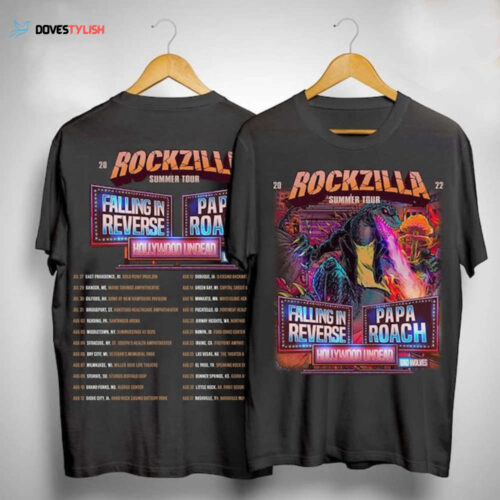 Rockzilla 2022 Summer Tour 2 Side Shirt, Music Tshirt, Falling In Reverse