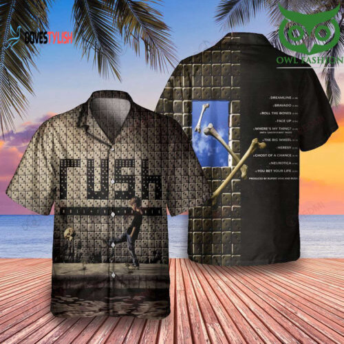 Rush Rock Band Roll the Bones Album Hawaiian Shirt Aloha Beach Summer