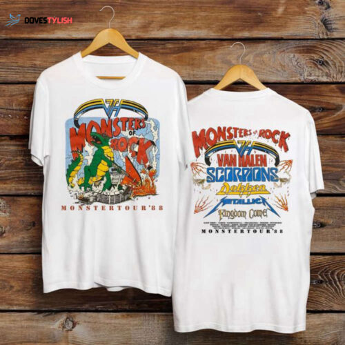 Screen Stars 1988 Monsters of Rock Tour T shirt, Monster Tour ’88 Shirt