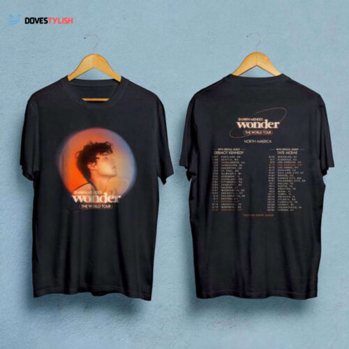 Shawn Mendes Wonder North America Tour 2022 T-Shirt, Shawn Mendes Wonder The World Tour Shirt