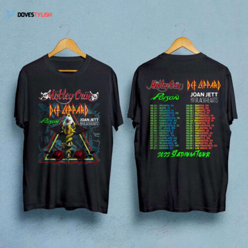 The Stadium Tour Motley Crue Leppard Poison T-Shirt, The Stadium Tour T-Shirt