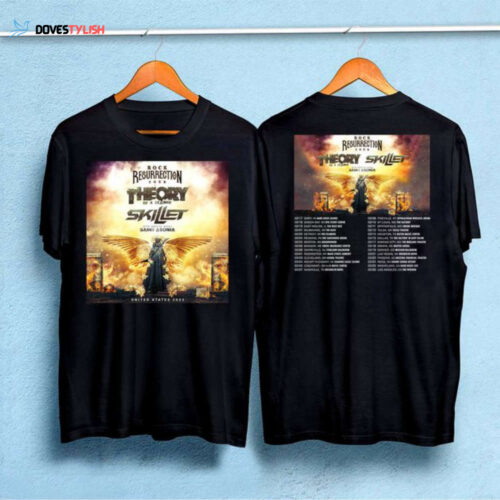 Theory of a Deadman Rock Reurection Tour 2023 Double Sided Shirt
