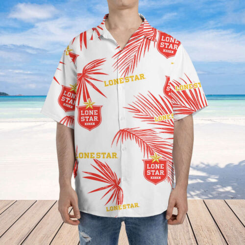 Tropical Lone Star Beer Hawaiian Shirt Summer Party Schlitz Drink