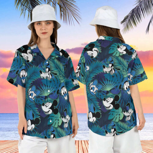Stitch Beach Stitch and Lilo Hibiscus Cute Stitch Tropical Disneyworld Summer Hawaiian Shirt