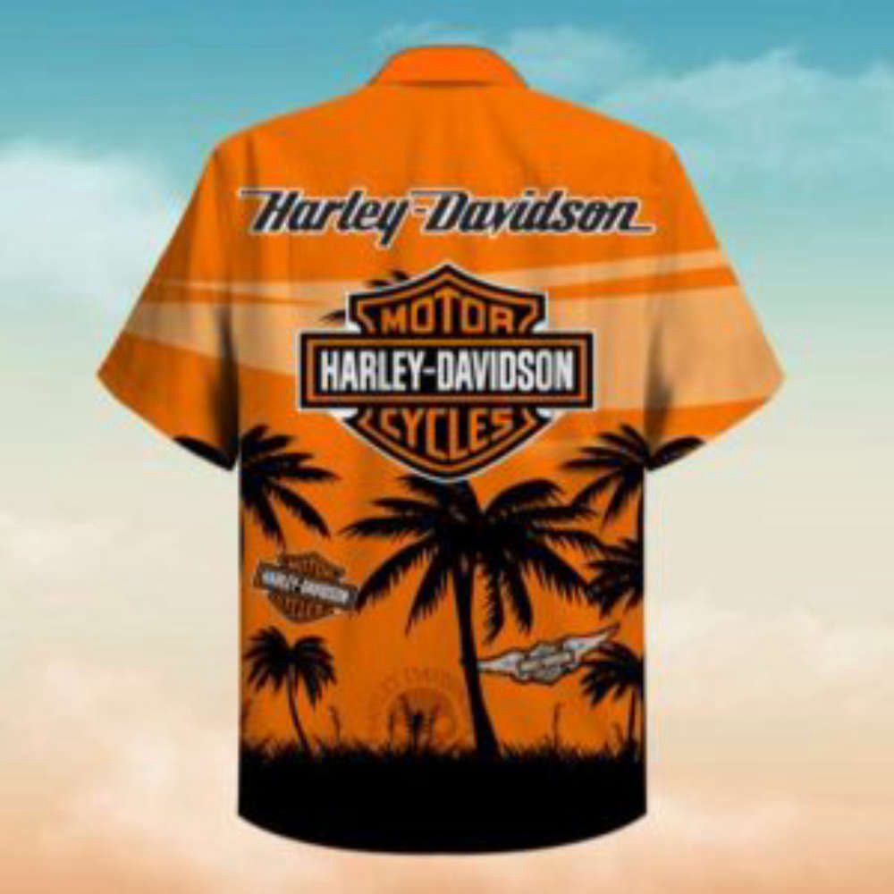 Harley Davidson Cute Colorful Palm Tree Harley Davidson Hawaiian Shirt Dovestylish 