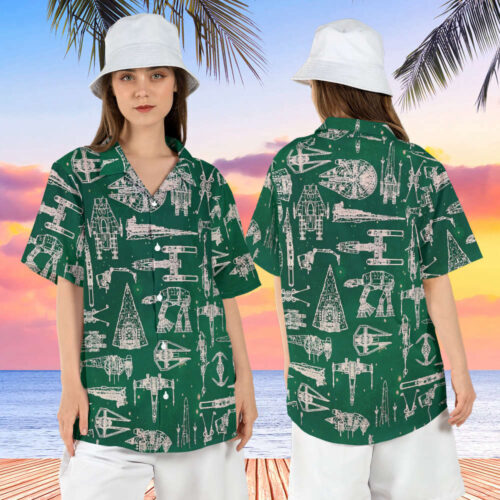 Darth Vader Surfing Hawaiian Shirt, Star Wars Palm Tree Hawaii Shirt, Darth Vader Summer Aloha Shirt, Star Wars Tropical Beach Shirt