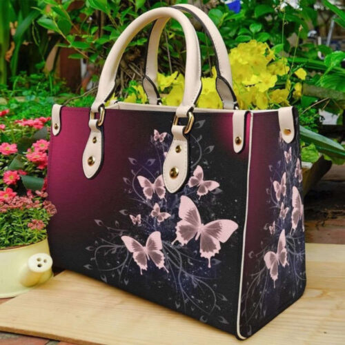 Personalized Butterfly Leather Handbag: 3D Design  Love Animal  Handmade & Stylish