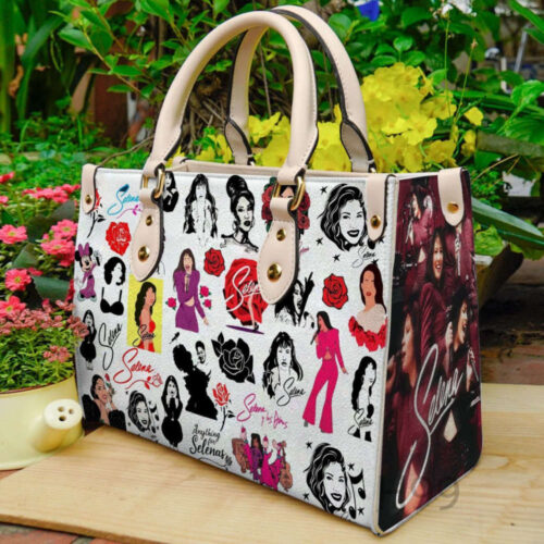 Selena Quintanilla Sticker Collection Leather Bag – Personalized Women s Handbag
