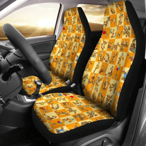 Tigger Car Seat Covers: Cartoon Disney Fan Gifts & Auto Accessories