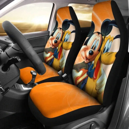 Mickey & Pluto Cartoon Car Seat Covers – Protect Your Car Seats with Disney Fan Gifts!