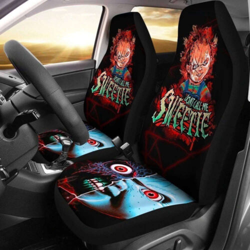 Dont Call Me Sweetie Chucky Car Seat Covers Set | Chucky Child Play Car Accessories | Horror Halloween Seat Cover For Car
