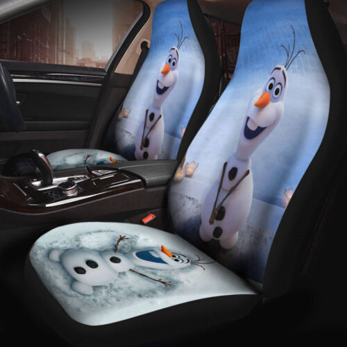 Frozen Olaf Car Seat Covers Set | Frozen Movies Car Accessories | Olaf Seat Cover For Car