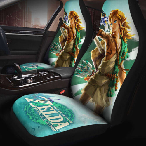 Legend Of The Zelda Car Seat Covers Set | Zelda Tear of The Kingdom Car Accessories | Breath of the Wild Seat Cover For Car